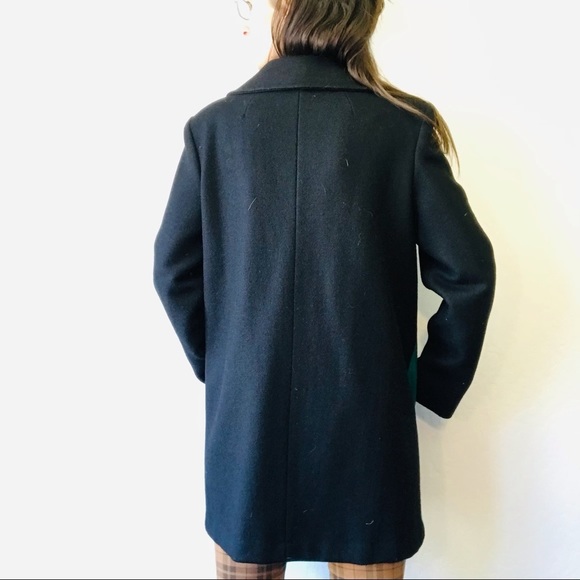 Vintage Wool Retro Color Block Peacoat - Picture 10 of 10